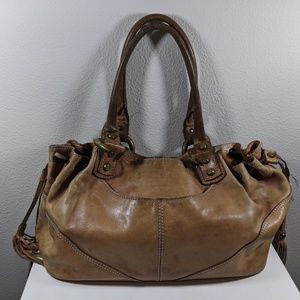 Francisco Biasia Tan Leather Large Hand bag